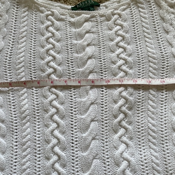 ralph lauren white knit and thread sweater women  Size Ps - Picture 3 of 4
